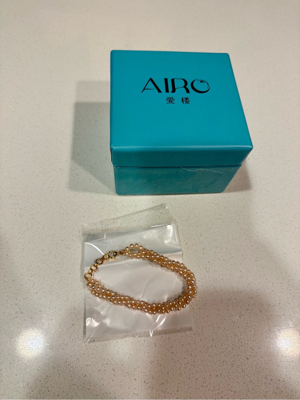 Rose Gold Pearl Beaded Bracelet